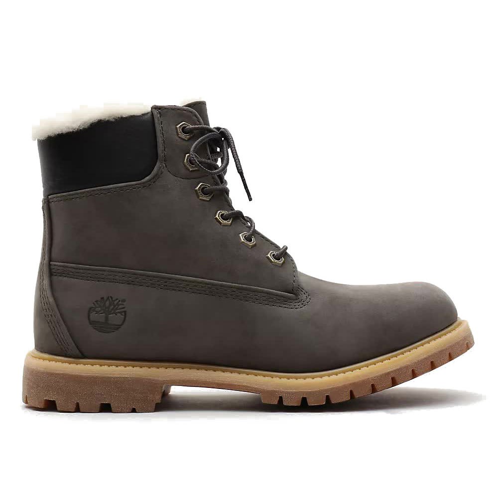 Timberland 6 In Premium Shearling Lined Waterproof Boot Wide Dark Grey Nubuck - Imagen 2