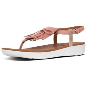 Fitflop Tia Fringe Toe Dusky Pink / Peach Foil