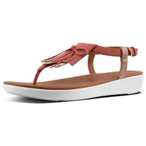 Fitflop Tia Fringe Toe EU 39 Russet Red / Gold Foil