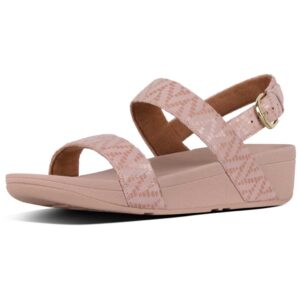 Fitflop Lottie Chevron-suede Back Stra Oyster Pink