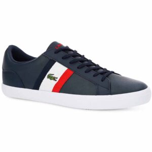 Lacoste Lerond Tumbled Leather EU 42 1/2 Navy / White / Red