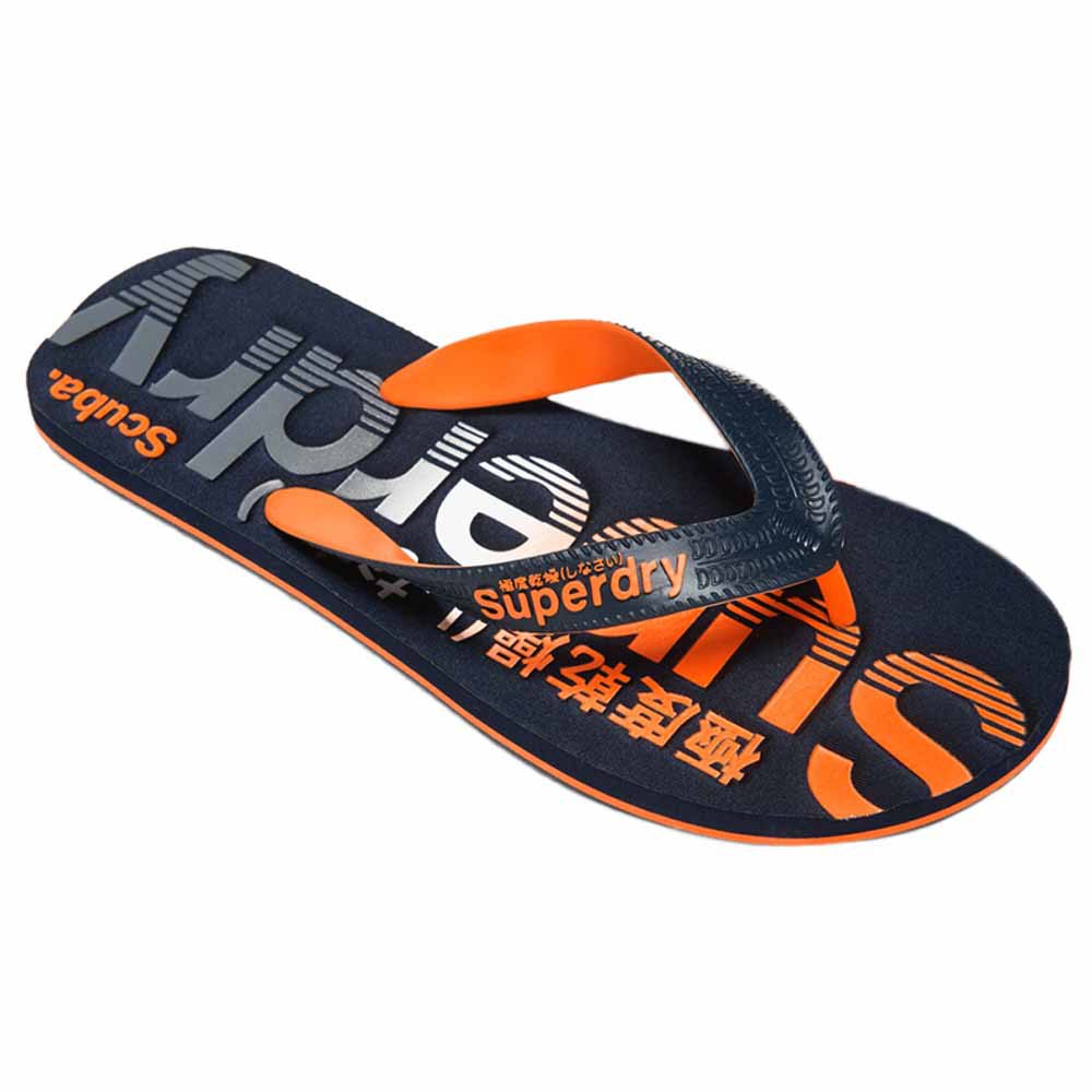 Superdry Scuba Faded Logo EU 44-45 Dark Navy / Fluro Orange / Charcoal