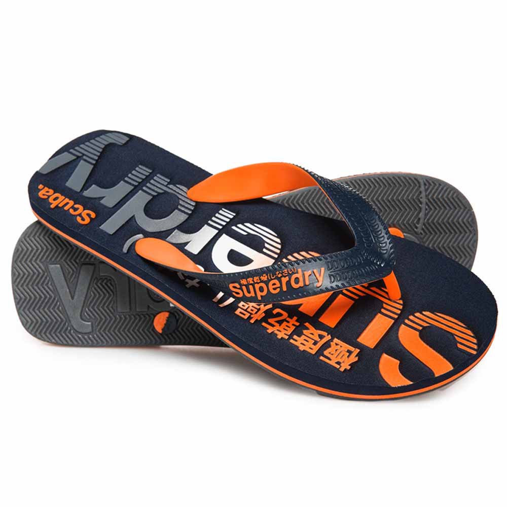 Superdry Scuba Faded Logo EU 44-45 Dark Navy / Fluro Orange / Charcoal - Imagen 2