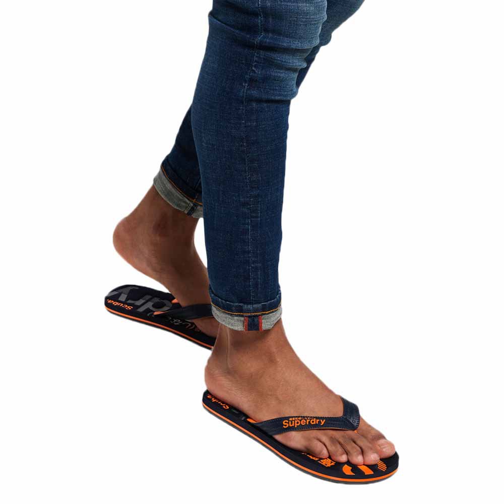 Superdry Scuba Faded Logo EU 44-45 Dark Navy / Fluro Orange / Charcoal - Imagen 4