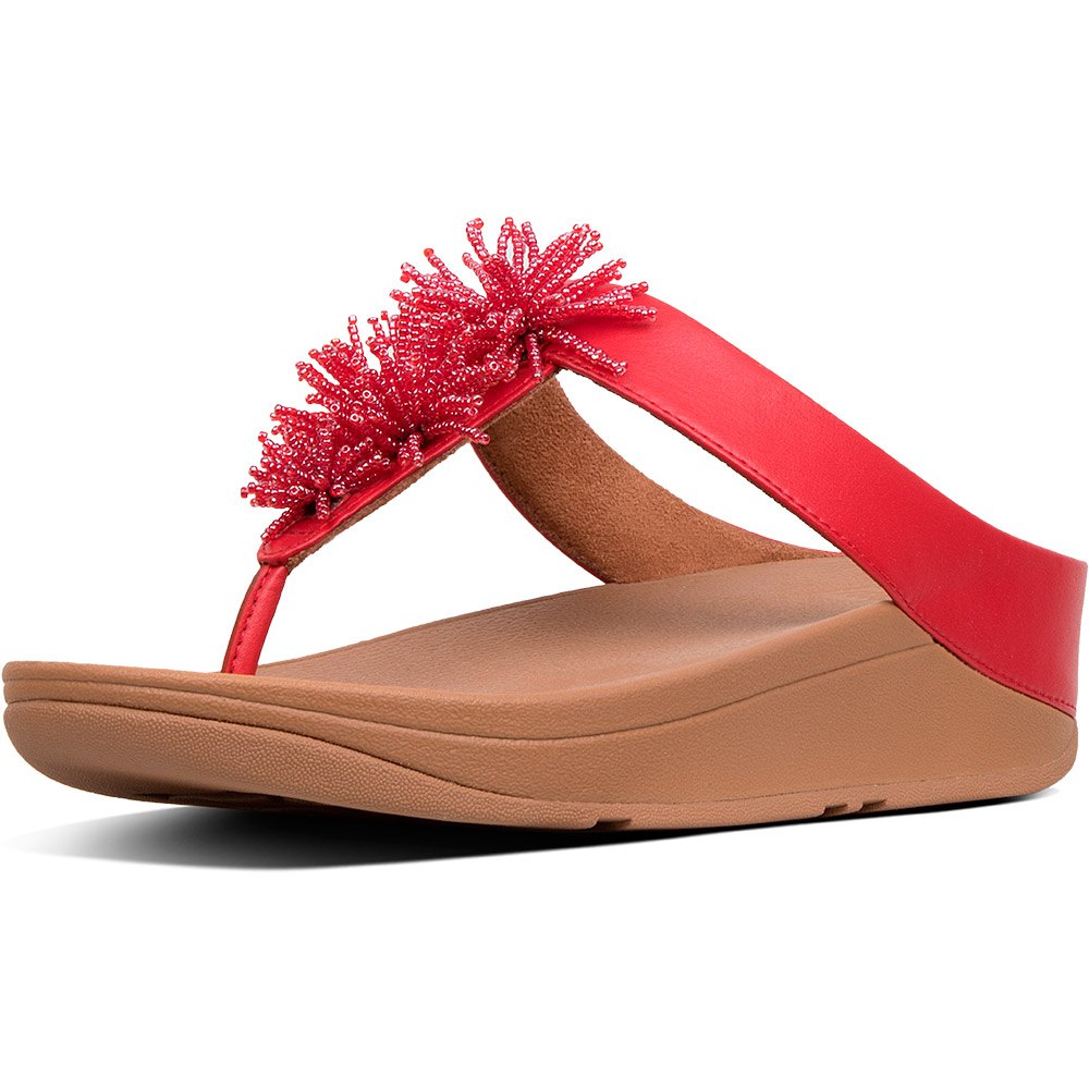 Fitflop Fino Bead Pompom EU 41 Adrena Red