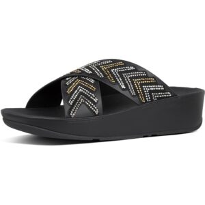 Fitflop Cora Crystal Slides Black
