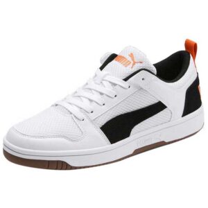 Puma Rebound Lay Up Lo Mesh EU 44 Puma White / Puma Black / Jaffa Orange / Gum