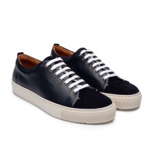 Hackett Hurst Perf H/suede Cup 40 Navy