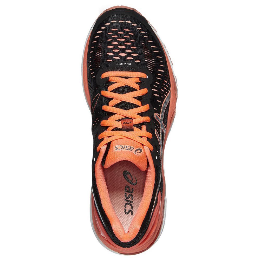 Asics Gel Kayano 23 EU 35 1/2 Black / Silver / Flash Coral - Imagen 5