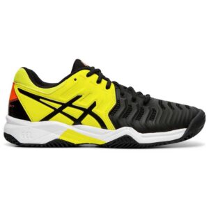 Asics Resolution Clay Gs EU 32 1/2 Black / Sour Yuzu