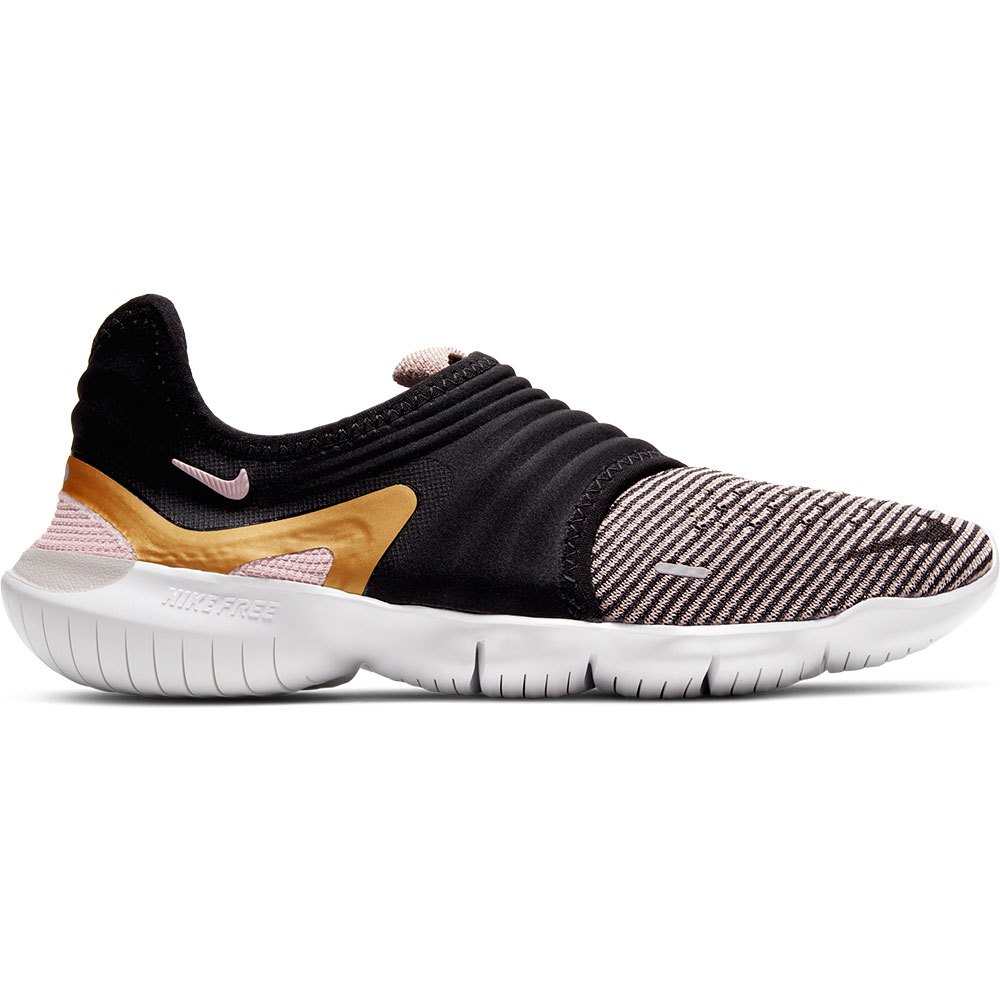 Nike Free Rn Flyknit 3.0 EU 40 Black / Metallic Gold / Plum Chalk -  Zapatillas Deporte