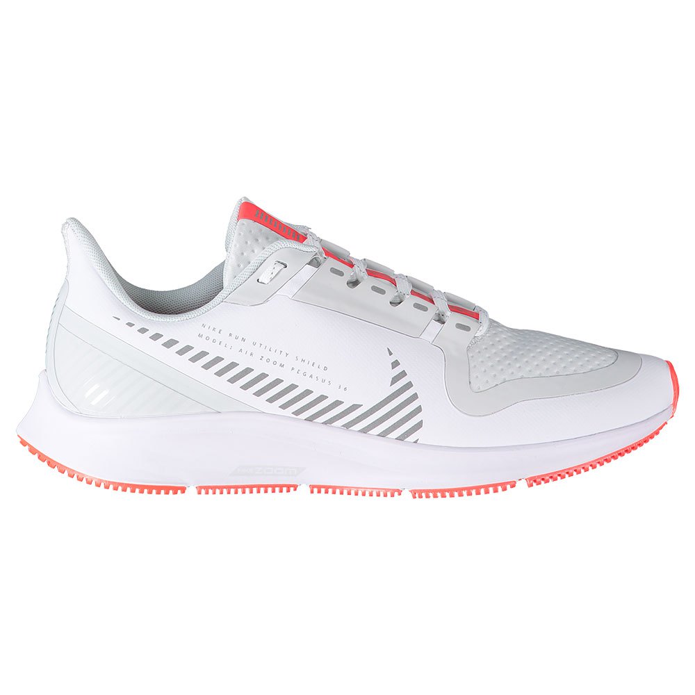 Nike Air Zoom Pegasus 36 Shield EU 41 White / Metallic Silver / Photon Dust  - Zapatillas Deporte