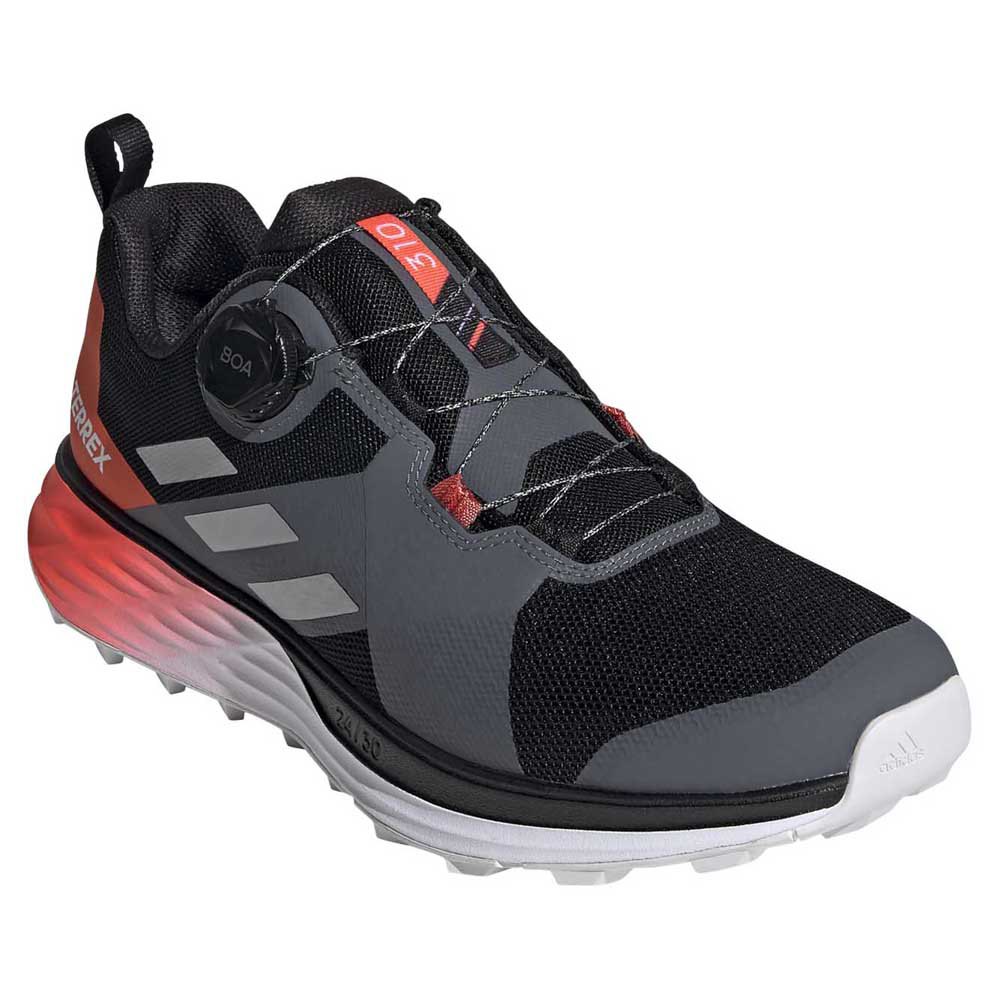 Adidas Terrex Two Boa EU 42 Core Black / Silver Metal / Solar Red - Imagen 4