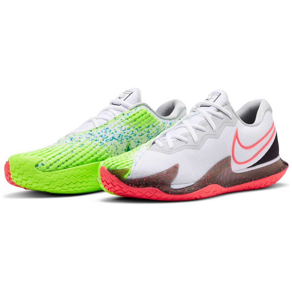 Nike Court Air Zoom Vapor Cage 4 Hc EU 46 White / Solar Red / Hot Lime /  Neo Turquoise - Zapatillas Deporte