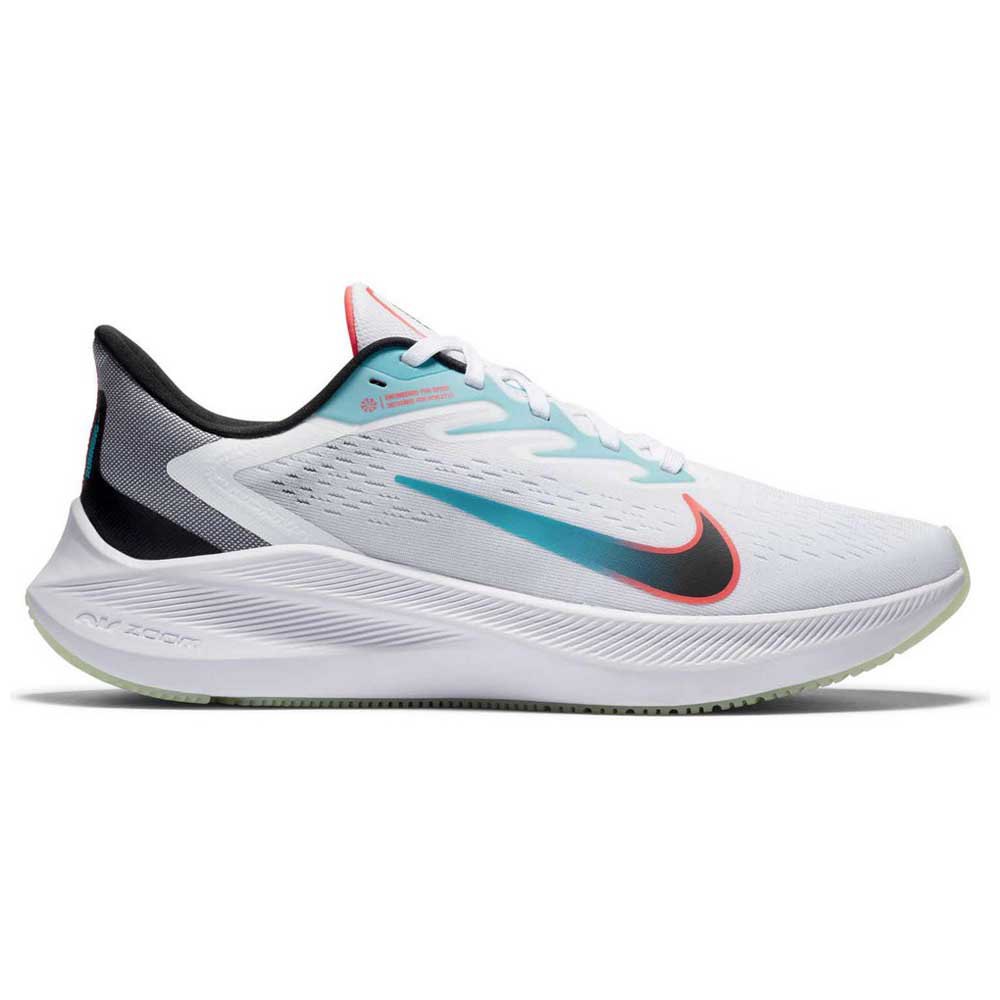 Nike Air Zoom Winflo 7 EU 45 1/2 White / Black / Flash Crimson / Oracle  Aqua - Zapatillas Deporte