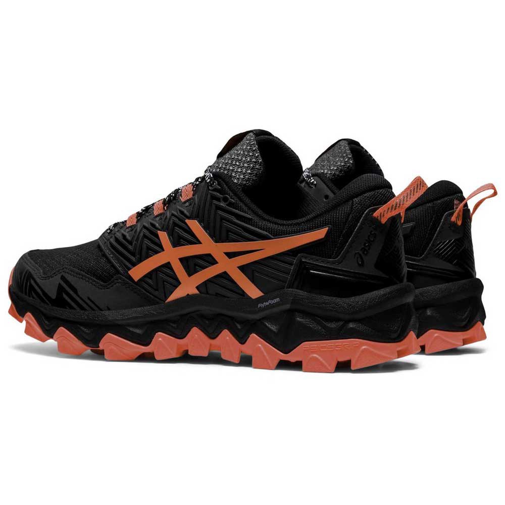 Asics Gel Fujitrabuco 8 EU 41 1/2 Black / Sunrise Red - Imagen 5
