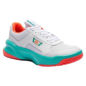 Lacoste Sport Ace Lift Herringbone Leather EU 39 1/2 White / Turquoise