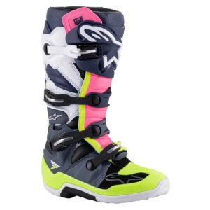 Alpinestars Tech 7 EU 42 Dark Grey / Dark Blue / Pink Fluo